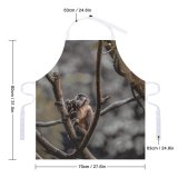 yanfind Custom aprons Adorable Attentive Blurred Branch Calm Creature Curious Cute Daytime Ecosystem Fauna Fluff white white-style1 70×80cm