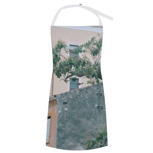 yanfind Custom aprons Aged Ancient Architecture Area Block Building Calm Center City Cityscape Condominium Construction white white-style1 70×80cm
