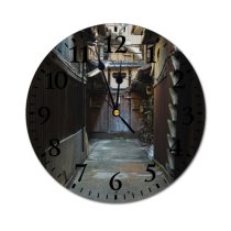 yanfind Fashion PVC Wall Clock Aged Architecture Building Cement City Complex Concrete Construction Daylight District Dry Dwell Mute Suitable Kitchen Bedroom Decorate Living Room