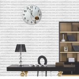 yanfind Fashion PVC Wall Clock Bar Clear Cocktail Space Details Garnish Martini Negative Olive Still Toothpick Mute Suitable Kitchen Bedroom Decorate Living Room