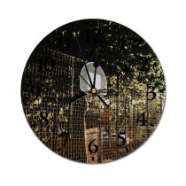 yanfind Fashion PVC Wall Clock Active Architecture Aspiration Athlete Basket Basketball City Concept Downtown Empty Energy Exercise Mute Suitable Kitchen Bedroom Decorate Living Room