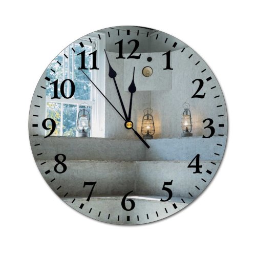 yanfind Fashion PVC Wall Clock Apartment Architecture Building Concrete Construction Contemporary Corridor Creative Decor Decorative Design Mute Suitable Kitchen Bedroom Decorate Living Room