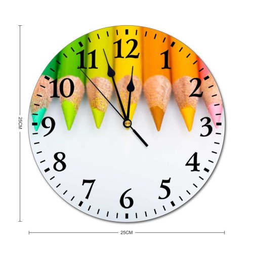 yanfind Fashion PVC Wall Clock Appliance Arrangement Art Assorted Bunch Closeup Colorful Creative Desk Desktop Detail Different Mute Suitable Kitchen Bedroom Decorate Living Room
