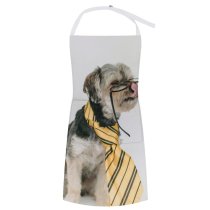 yanfind Custom aprons Adorable Alone Calm Clever Comfort Curious Dog Floor Fluff Friendly Fur white white-style1 70×80cm