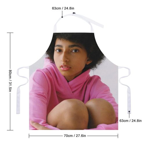 yanfind Custom aprons Afro Alone Appearance Arms Around Legs Brunette Calm Casual Colorful Complexion white white-style1 70×80cm