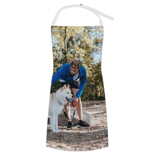 yanfind Custom aprons Adorable Affection Beard Blurred Caress Charming Chordate Cute Dog Enjoy Ethnic white white-style1 70×80cm