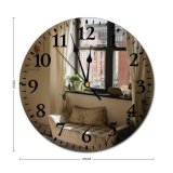 yanfind Fashion PVC Wall Clock Accommodation Apartment Bed Bedroom Blanket Carpet Clean Comfort Couch Coverlet Cozy Curtain Mute Suitable Kitchen Bedroom Decorate Living Room