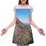 yanfind Custom aprons Path Rock High Stones Outdoor Meadow Nobody Natural Travel European Rocky white white-style1 70×80cm