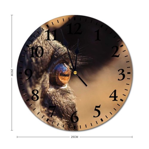 yanfind Fashion PVC Wall Clock Cattle Cow Daylight Eyelash Fur Outdoors Side Mute Suitable Kitchen Bedroom Decorate Living Room