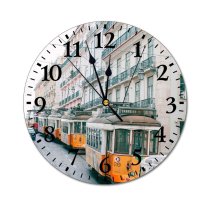 yanfind Fashion PVC Wall Clock Aged Architecture Asphalt Building City Colorful Complex Construction Daytime Direction District Exterior Mute Suitable Kitchen Bedroom Decorate Living Room