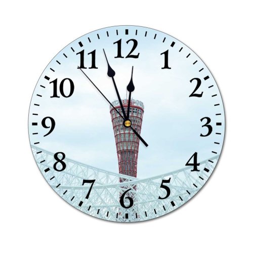 yanfind Fashion PVC Wall Clock Architecture Art Attract Central City Cloud Cloudy Construction Design Destination Detail Development Mute Suitable Kitchen Bedroom Decorate Living Room