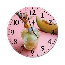 yanfind Fashion PVC Wall Clock Appetizing Aromatic Arrangement Ball Beverage Cocktail Space Decorate Delectable Delicious Edible Flavor Mute Suitable Kitchen Bedroom Decorate Living Room