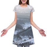 yanfind Custom aprons Mountains Landscape Winter Snow Hills Trees white white-style1 70×80cm