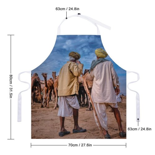 yanfind Custom aprons Aged Anonymous Arid Authentic Calm Camel Cloudy Countryside Creature Desert Desolate Drought white white-style1 70×80cm