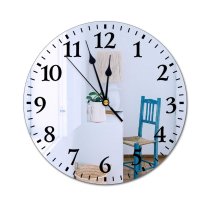 yanfind Fashion PVC Wall Clock Apartment Architecture Cabinet Chair Classic Comfort Cozy Decor Decoration Design Detail Dwell Mute Suitable Kitchen Bedroom Decorate Living Room