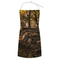 yanfind Custom aprons Architecture Autumn Calm Countryside Deciduous Fall Flora Foliage Footpath Forest white white-style1 70×80cm