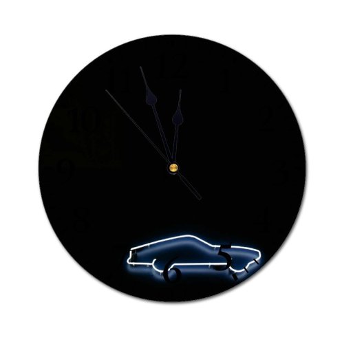 yanfind Fashion PVC Wall Clock Art Dark Abstract Chrome Design Retro Metallic Sharp Stainless Insubstantial Disjunct Mute Suitable Kitchen Bedroom Decorate Living Room