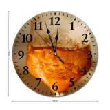 yanfind Fashion PVC Wall Clock Bar Glass Beer Wine Champagne Liquid Cool Foam Thirst Whisky Liquor Amber Mute Suitable Kitchen Bedroom Decorate Living Room