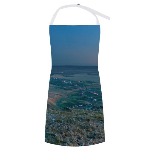 yanfind Custom aprons Night Sky Dusk Time Dark Rock Horizon Light Moonlight Twilight white-style1 70×80cm