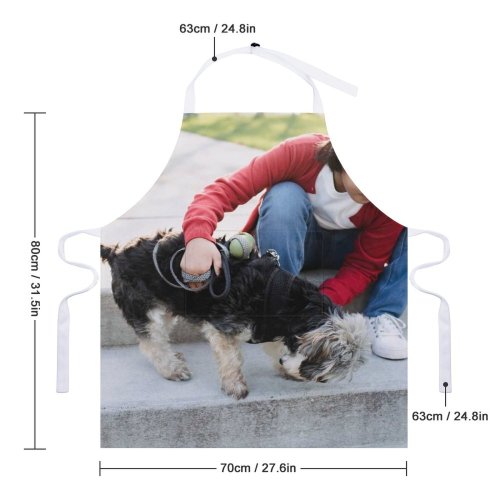 yanfind Custom aprons Adorable Affection Attentive Blurred Bonding Boy Caress Casual Charming Child City white white-style1 70×80cm