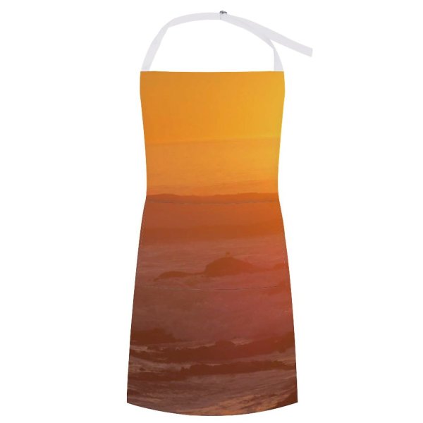 yanfind Custom aprons Ocean Landscape Sunset Sundown Sea Beach Shore white-style1 70×80cm