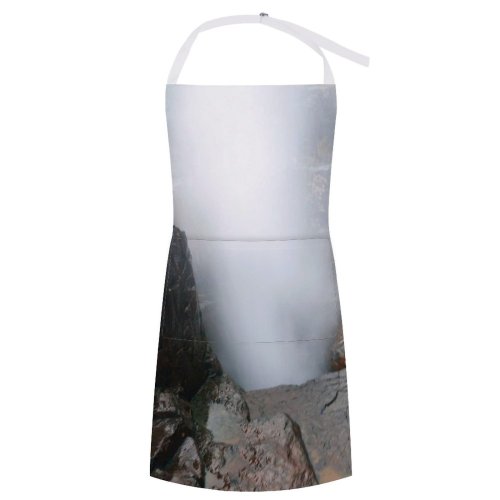 yanfind Custom aprons Ocean Coastline Coast Newfoundland Avalon Peninsuala Rocks Trees Outdoors Wilderness Landscape white-style1 70×80cm