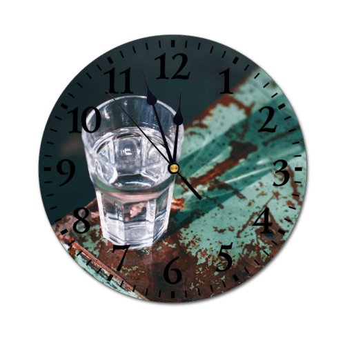yanfind Fashion PVC Wall Clock Aged Aqua Beverage Blurred Clean Clear Crystal Detail Floor Fluid Fragile Mute Suitable Kitchen Bedroom Decorate Living Room