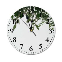 yanfind Fashion PVC Wall Clock Arrangement Botanic Botany Branch Space Cultivation Daytime Foliage Greenery Mute Suitable Kitchen Bedroom Decorate Living Room
