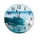 yanfind Fashion PVC Wall Clock Aqua Beach Sky Breathtaking Cloudless Daytime Destination Endless Energy Foam Mute Suitable Kitchen Bedroom Decorate Living Room