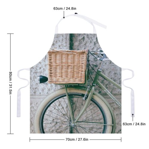 yanfind Custom aprons Active Aged Architecture Basket Bicycle Bike Building City Classic Cycle Daytime District white white-style1 70×80cm