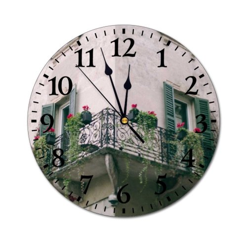 yanfind Fashion PVC Wall Clock Accommodation Apartment Architecture Balcony Building City Concrete Condominium Construction Decor Design Detail Mute Suitable Kitchen Bedroom Decorate Living Room