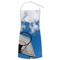 yanfind Custom aprons Achievement Basketball Court Hoop Sky Board Clouds Empty Game High Leisure Shot white white-style1 70×80cm