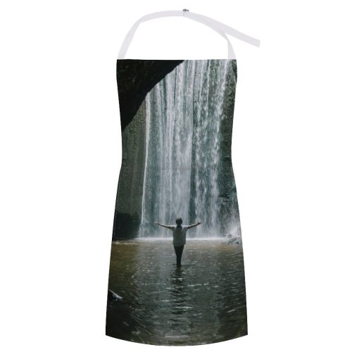 yanfind Custom aprons Admire Adventure Anonymous Arms Raised Carefree Cascade Cave Cheerful Cliff Daylight Daytime white white-style1 70×80cm