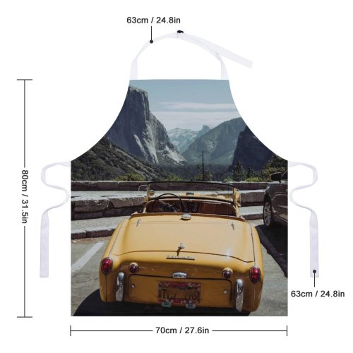 yanfind Custom aprons Adventure Aged Auto Automotive Cabriolet Car Colorful Convertible Space Drive Explore Freedom white white-style1 70×80cm