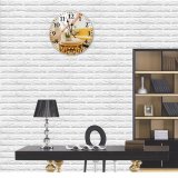 yanfind Fashion PVC Wall Clock Accommodation Apartment Architecture Comfort Construction Contemporary Cozy Daylight Daytime Decor Decorative Design Mute Suitable Kitchen Bedroom Decorate Living Room