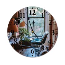 yanfind Fashion PVC Wall Clock Accommodation Apartment Architecture Cabinet Calm Chair Clean Comfort Contemporary Cozy Cushion Daylight Mute Suitable Kitchen Bedroom Decorate Living Room