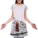 yanfind Custom aprons Accommodation Aged Architecture Boat Building Canal City Cityscape Clear Cloudless Condominium Damage white white-style1 70×80cm