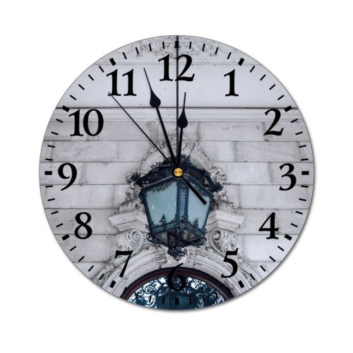 yanfind Fashion PVC Wall Clock Architecture Art Attract Brick Building Ceiling Chandelier Classic Construction Decor Design Mute Suitable Kitchen Bedroom Decorate Living Room