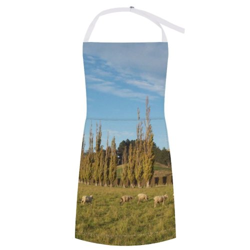 yanfind Custom aprons Otago Fall Autumn Canterbry 2009 Nz Newzealand Trees Sheep Field Sky Clouds white white-style1 70×80cm