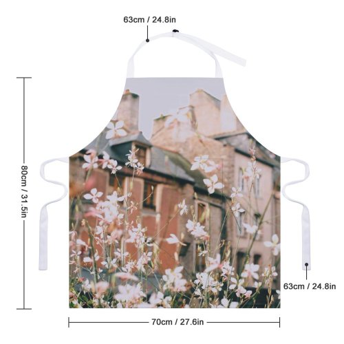 yanfind Custom aprons Accommodation Aged Architecture Area Authentic Brick Wall Building City Cloudy Community white white-style1 70×80cm