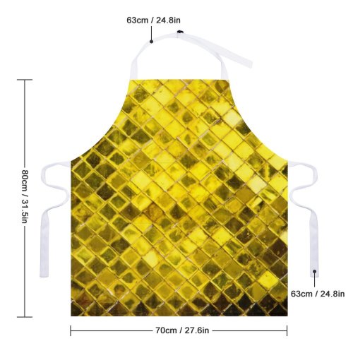 yanfind Custom aprons Texture Gold Abstract Glass Backdrop Beautiful Christmas Design Elegance Gilded white white-style1 70×80cm