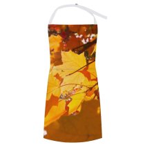 yanfind Custom aprons October Maple Tree Leaves Fall Morning Park Trail white white-style1 70×80cm