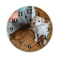 yanfind Fashion PVC Wall Clock Adorable Anonymous Apartment Home Attentive Creature Crop Cup Curious Cute Mute Suitable Kitchen Bedroom Decorate Living Room