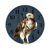 yanfind Fashion PVC Wall Clock Avian Beak Bird Prey Eagle Feathers Hunter Perched Plumage Wildlife Mute Suitable Kitchen Bedroom Decorate Living Room