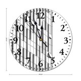 yanfind Fashion PVC Wall Clock Architectural Design Architecture Building City Contemporary Downtown Exterior Facade Futuristic Glass Mute Suitable Kitchen Bedroom Decorate Living Room