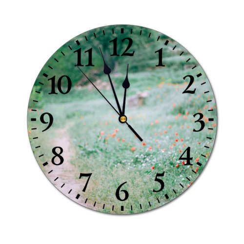 yanfind Fashion PVC Wall Clock Aroma Aromatic Bloom Blurred Botanic Botany Colorful Countryside Delicate Field Flora Mute Suitable Kitchen Bedroom Decorate Living Room