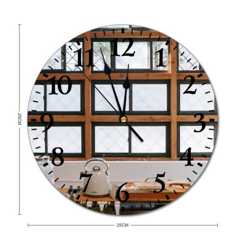 yanfind Fashion PVC Wall Clock Appliance Assorted Bottle Container Space Creative Daylight Design Dispenser Electric Fence Mute Suitable Kitchen Bedroom Decorate Living Room