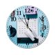 yanfind Fashion PVC Wall Clock Calendar Camera Fall Flatlay Glass Glasses Leaves Minimalism Old Planner Planning Mute Suitable Kitchen Bedroom Decorate Living Room