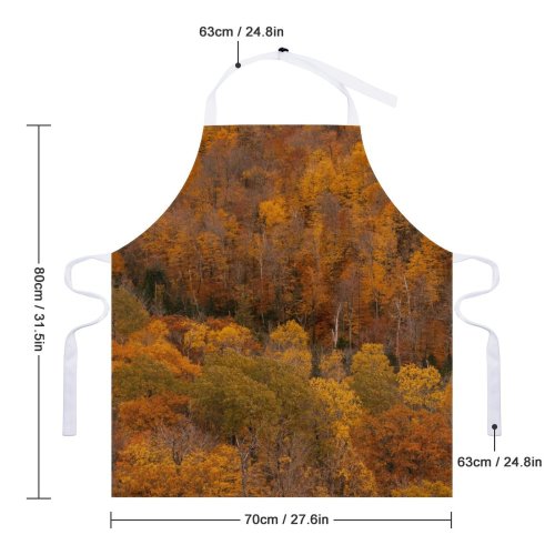 yanfind Custom aprons Aerial Area Autumn Breathtaking Calm Colorful Deciduous Drone Fall Flora Foliage Forest white white-style1 70×80cm