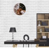 yanfind Fashion PVC Wall Clock Adorable Apartment Atmosphere Christmas Cocker Spaniel Comfort Couch Cozy Creature Cute Mute Suitable Kitchen Bedroom Decorate Living Room